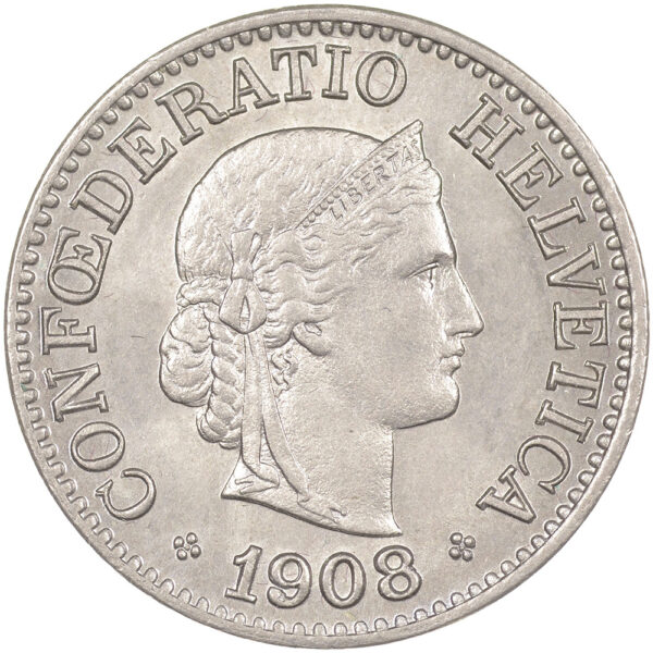25690_1 10 Rappen, 1908, unzirkuliert