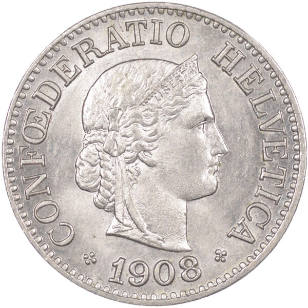 25691_1 10 Rappen, 1908, Stempelglanz