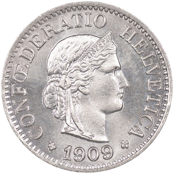 25694_1 10 Rappen, 1909, Stempelglanz
