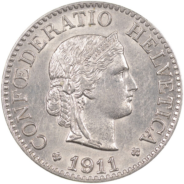 25695_1 10 Rappen, 1911, unzirkuliert
