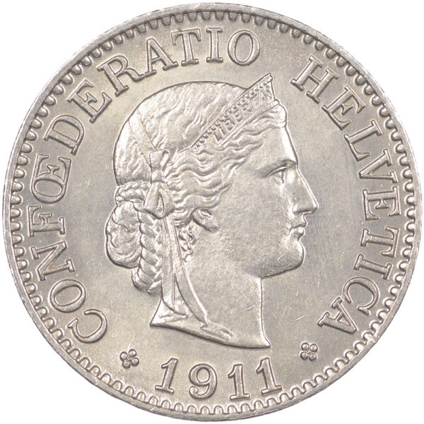 25696_1 10 Rappen, 1911, Stempelglanz