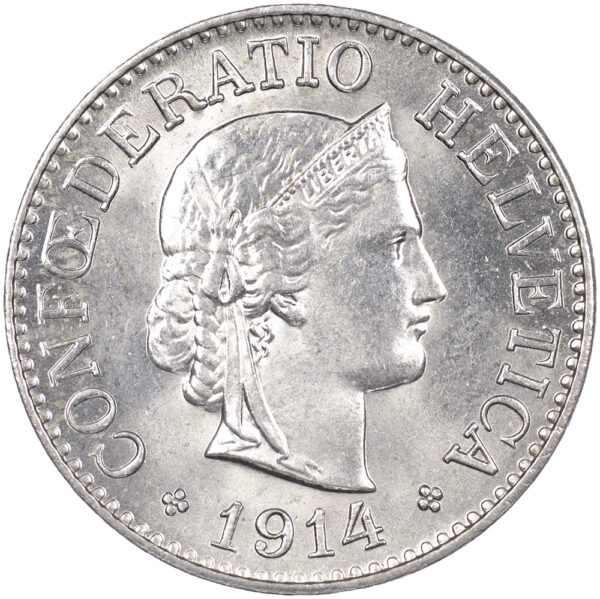 25702_1 10 Rappen, 1914, Stempelglanz