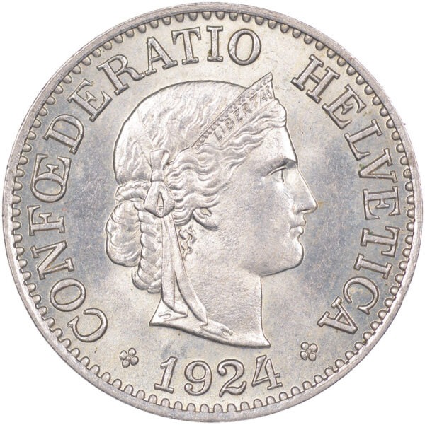 25724_1 10 Rappen, 1924, Stempelglanz