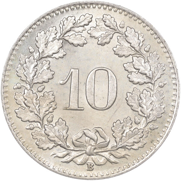 10 Rappen, 1928, unzirkuliert