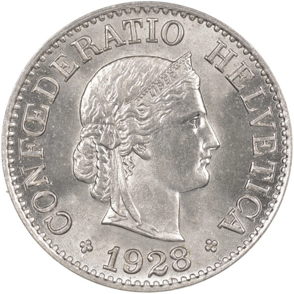 25736_1 10 Rappen, 1928, Stempelglanz