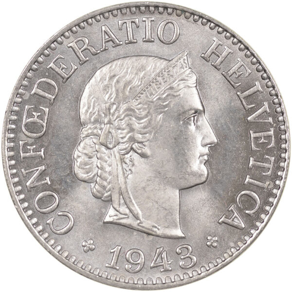 25771_1 10 Rappen, 1943, Stempelglanz