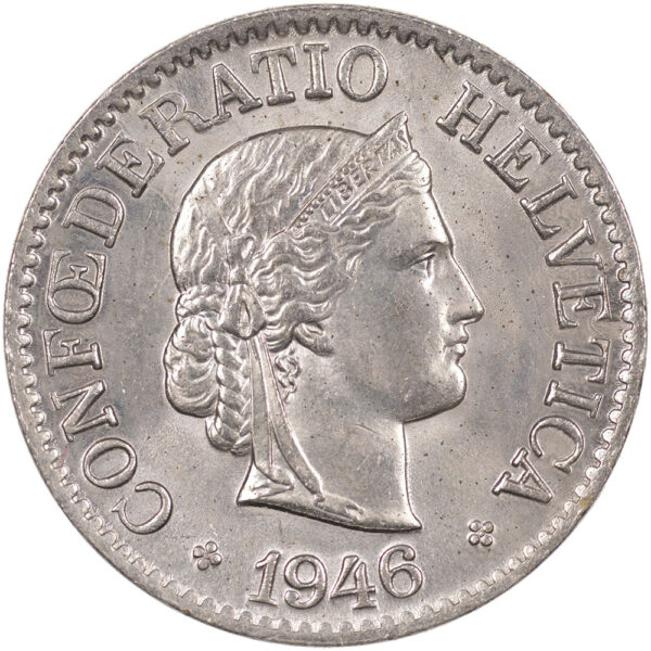 25780_1 10 Rappen, 1946, Stempelglanz