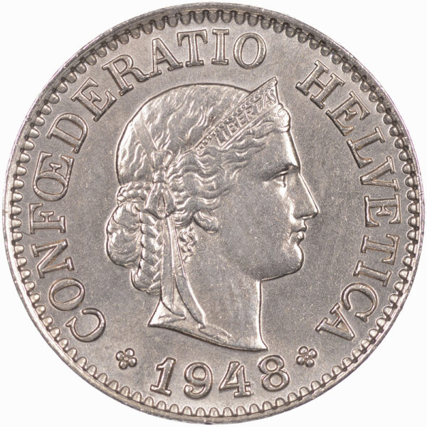 10 Rappen, 1948, unzirkuliert