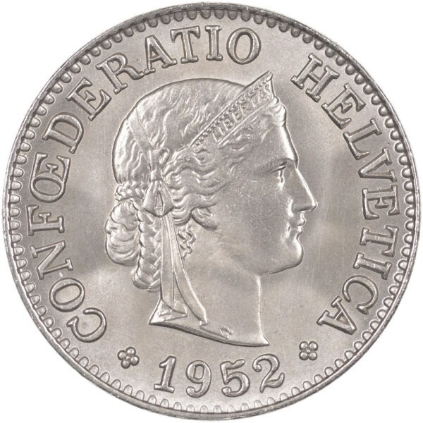 25798_1 10 Rappen, 1952, Stempelglanz