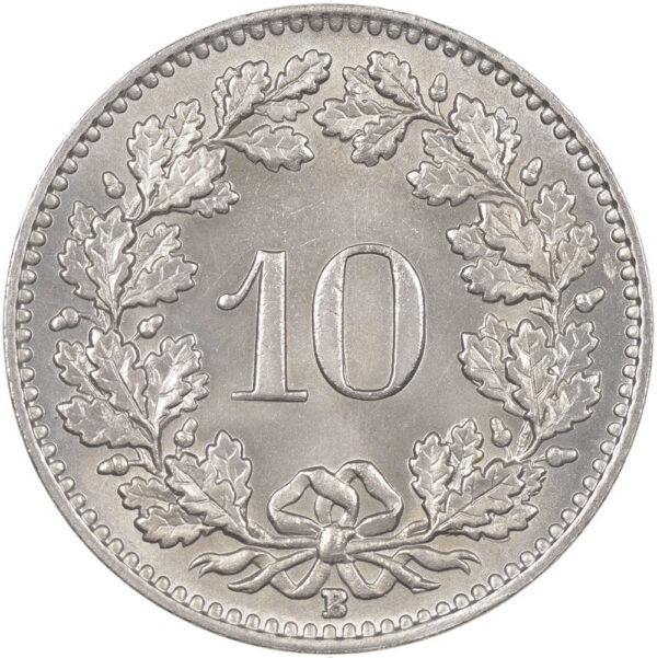 10 Rappen, 1952, Stempelglanz