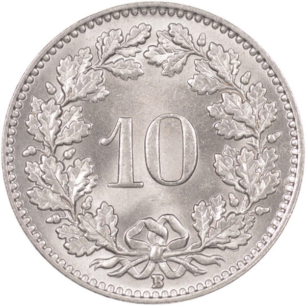 10 Rappen, 1953, Stempelglanz