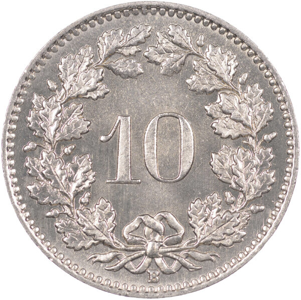 10 Rappen, 1954, Stempelglanz
