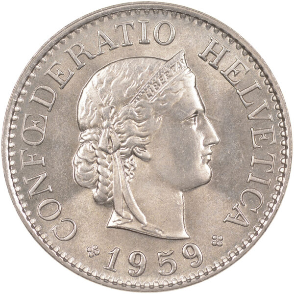 25814_1 10 Rappen, 1959, Stempelglanz