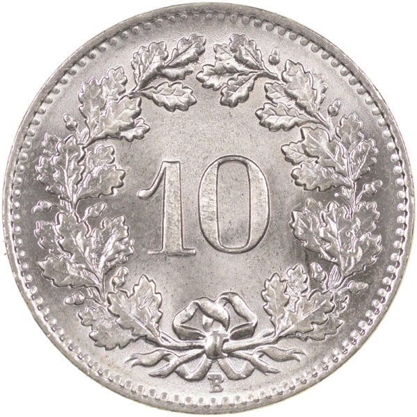 10 Rappen, 1962, Stempelglanz