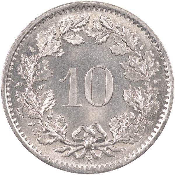 10 Rappen, 1965, Stempelglanz