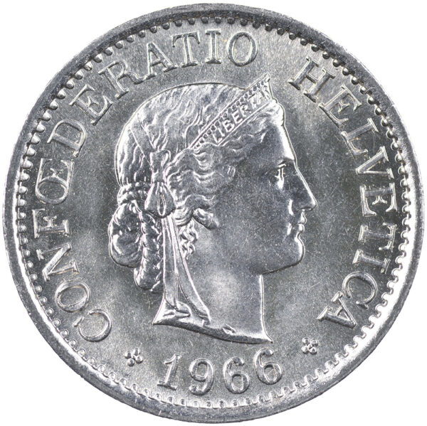 25821_1 10 Rappen, 1966, Stempelglanz