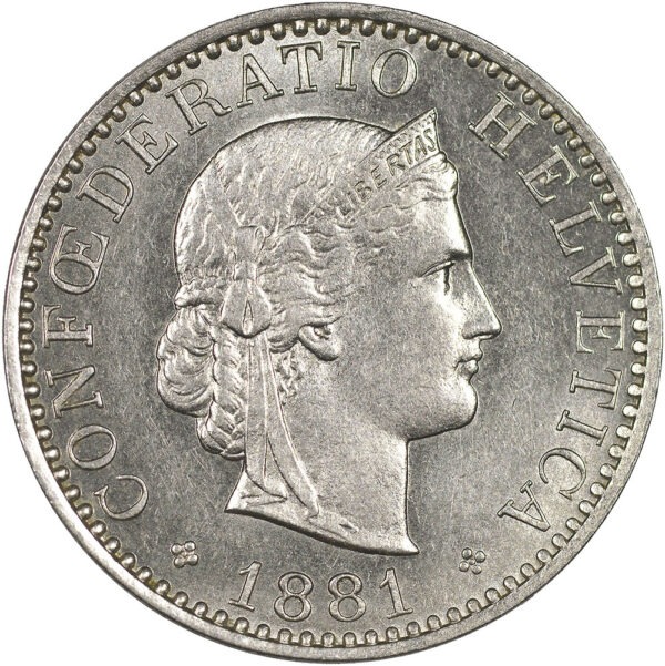25859_1 20 Rappen, 1881, unzirkuliert