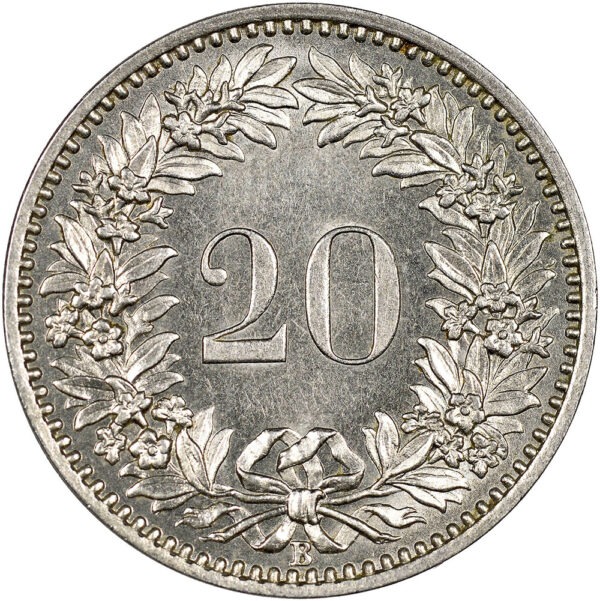 20 Rappen, 1881, unzirkuliert