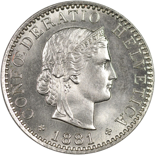 25861_1 20 Rappen, 1881, Stempelglanz
