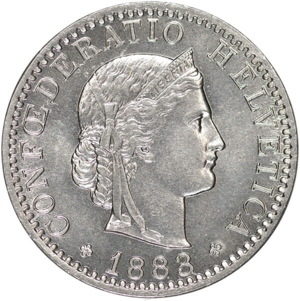 25865_1 20 Rappen, 1883, Stempelglanz
