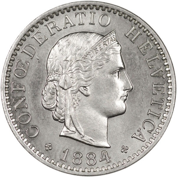 25867_1 20 Rappen, 1884, unzirkuliert