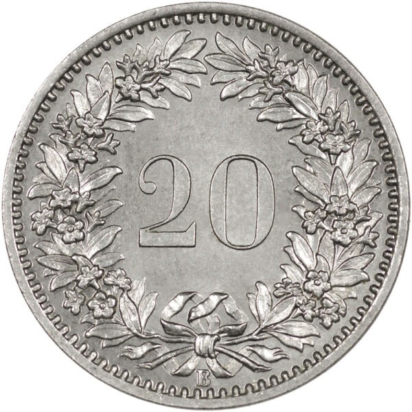 20 Rappen, 1884, unzirkuliert