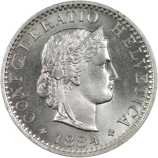 25869_1 20 Rappen, 1884, Stempelglanz