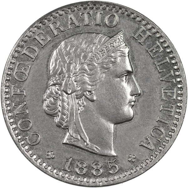 25871_1 20 Rappen, 1885, unz/stgl