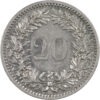 20 Rappen, 1887, fast unzirkuliert