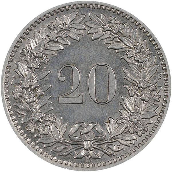 20 Rappen, 1887, unz/stgl