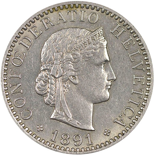 25878_1 20 Rappen, 1891, unzirkuliert