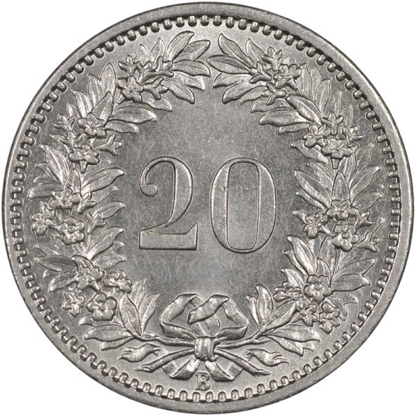 20 Rappen, 1893, unz/stgl