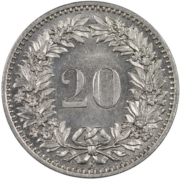 20 Rappen, 1894, unzirkuliert