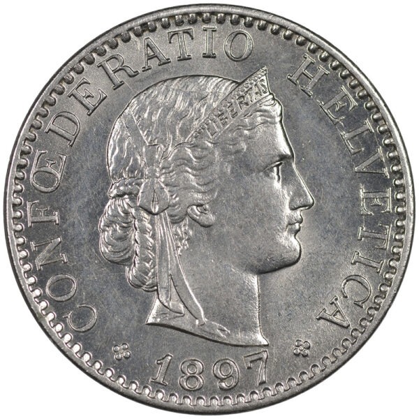 20 Rappen, 1897, unzirkuliert