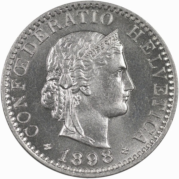 25898_1 20 Rappen, 1898, Stempelglanz