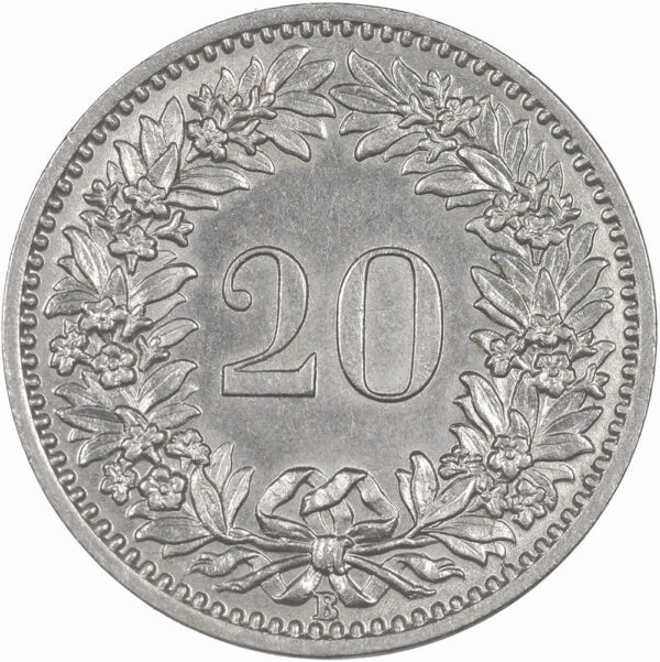 20 Rappen, 1898, unzirkuliert