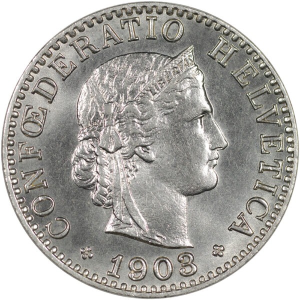25916_1 20 Rappen, 1903, Stempelglanz