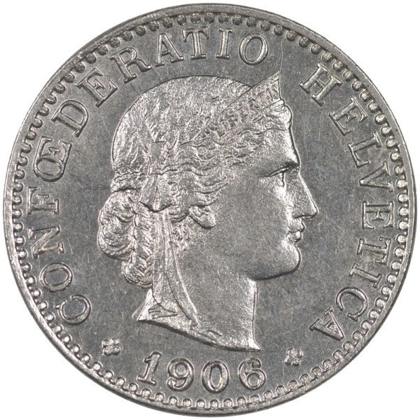 25918_1 20 Rappen, 1906, unzirkuliert