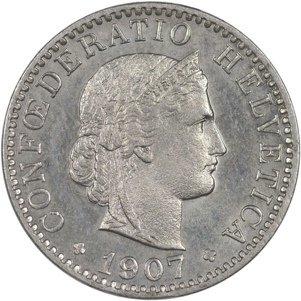 25921_1 20 Rappen, 1907, unzirkuliert