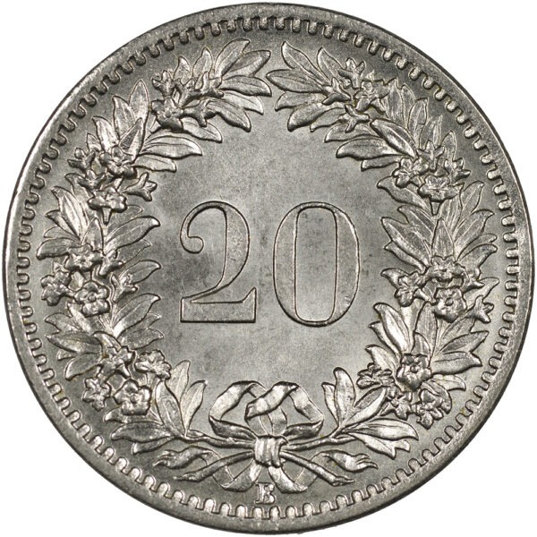 20 Rappen, 1907, unz/stgl