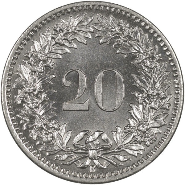 20 Rappen, 1907, Stempelglanz