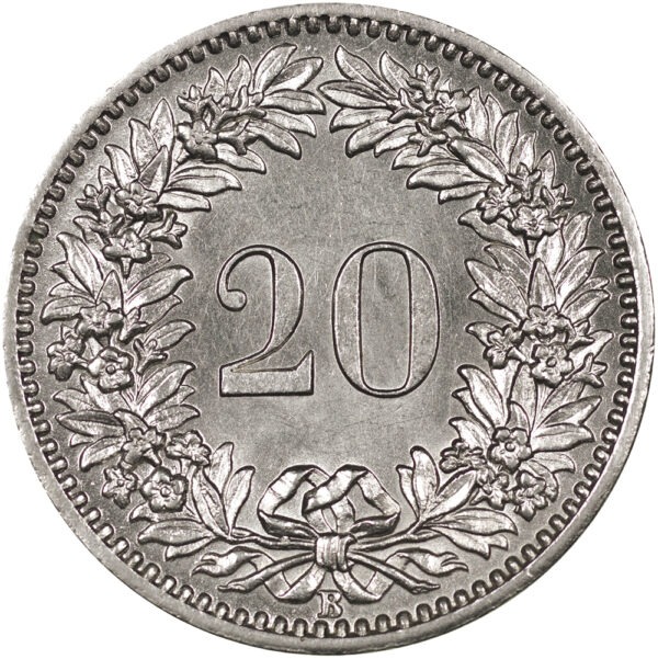 20 Rappen, 1908, unzirkuliert
