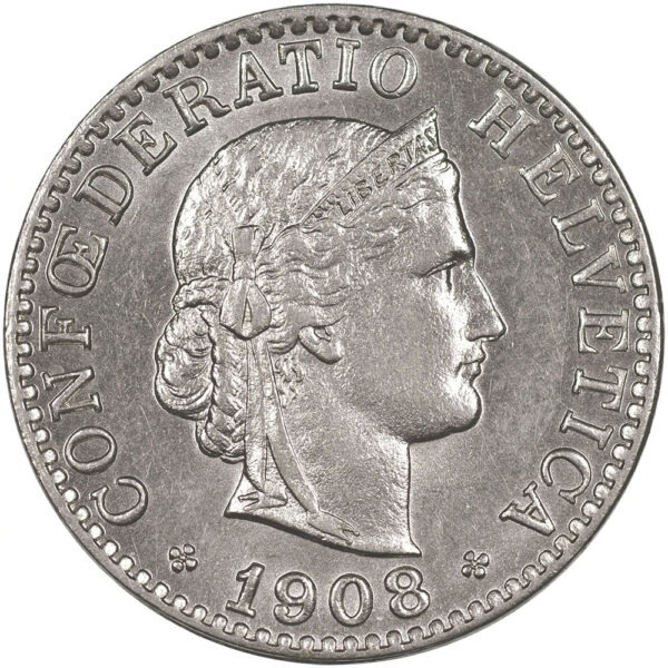25925_1 20 Rappen, 1908, unz/stgl