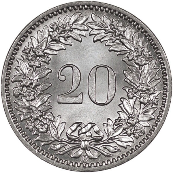 20 Rappen, 1908, Stempelglanz
