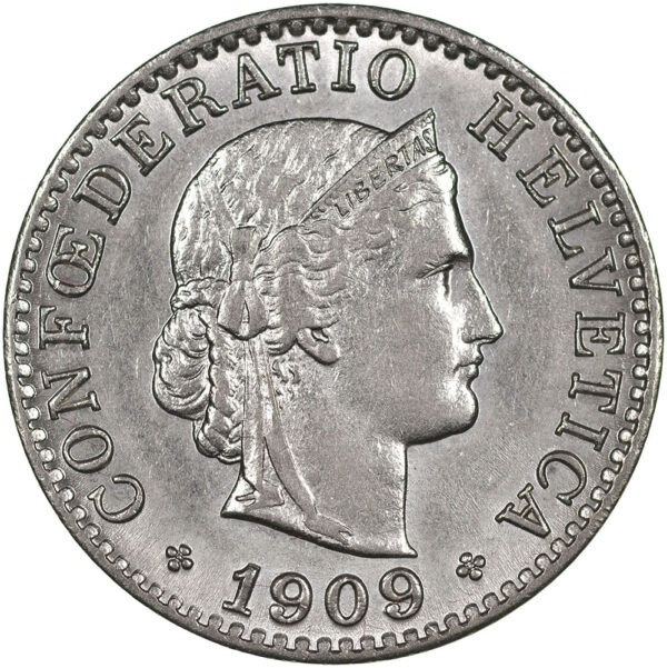 25928_1 20 Rappen, 1909, unzirkuliert