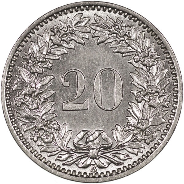 20 Rappen, 1909, unzirkuliert