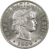 20 Rappen, 1909, Stempelglanz