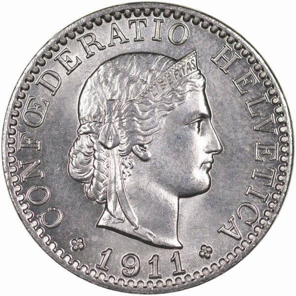 25931_1 20 Rappen, 1911, Stempelglanz
