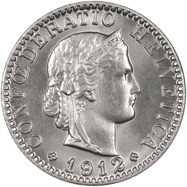 25933_1 20 Rappen, 1912, Stempelglanz