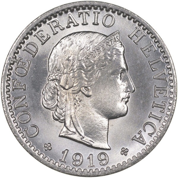 25938_1 20 Rappen, 1919, Stempelglanz